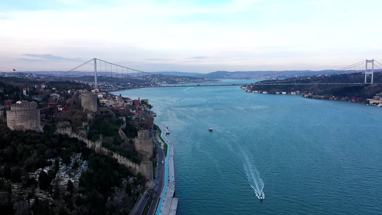 Stock Video Old Military Building Overlooking The Ocean Live Wallpaper