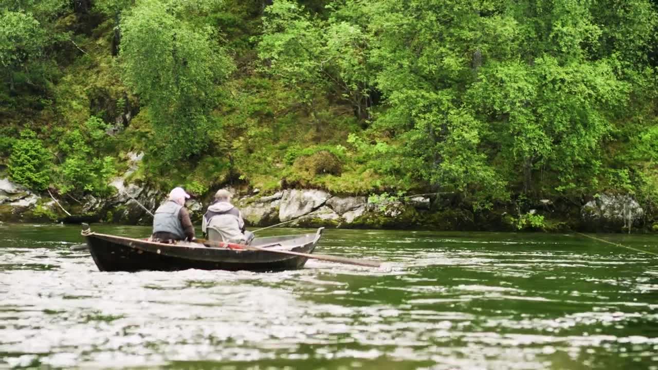 Stock Video Old Men Out Fishing Live Wallpaper