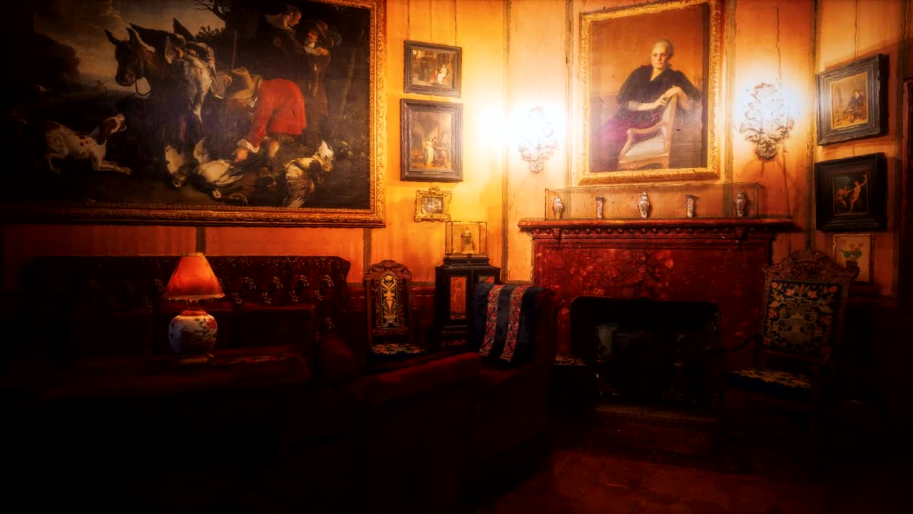 Stock Video Old Smoking Room Live Wallpaper