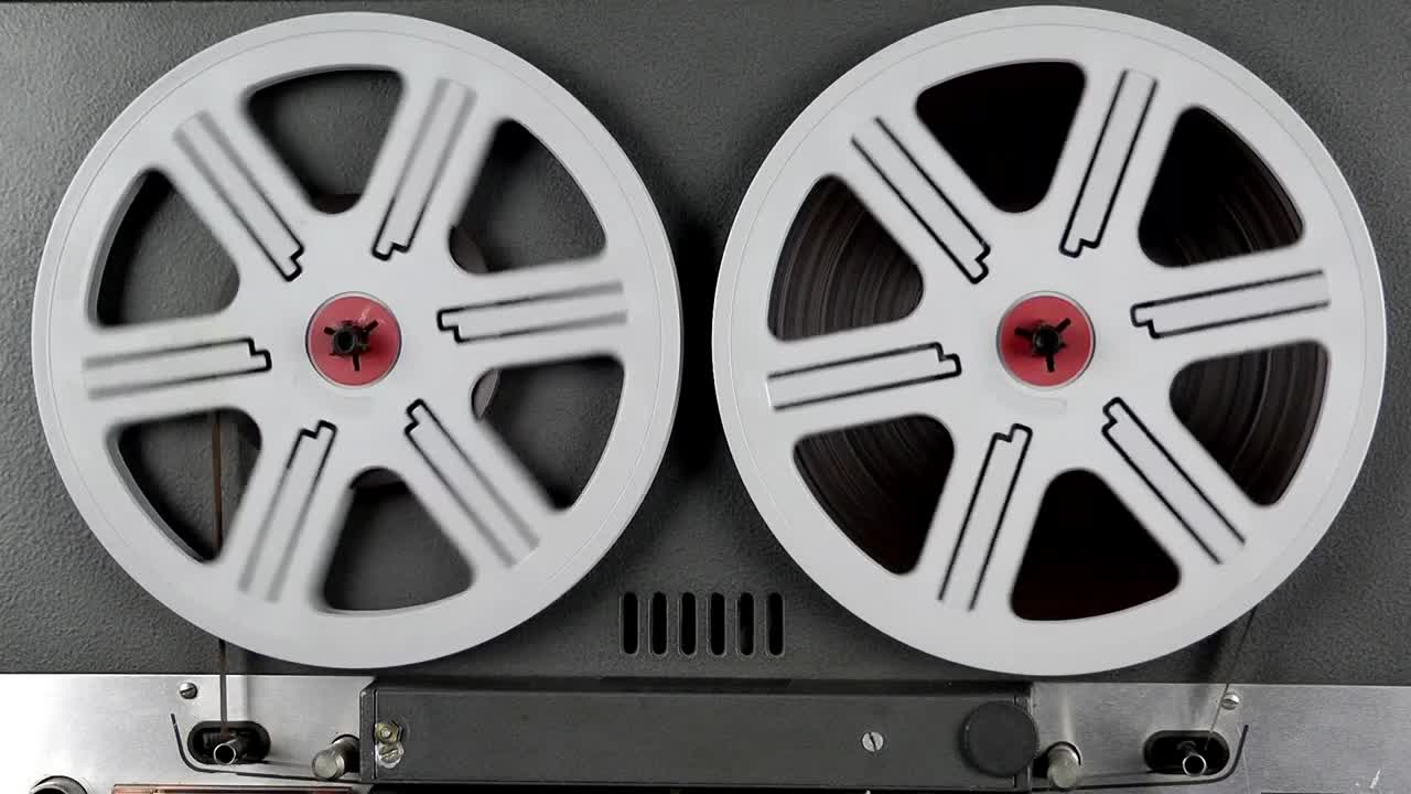 Stock Video Old Tape Record Machine Working Live Wallpaper