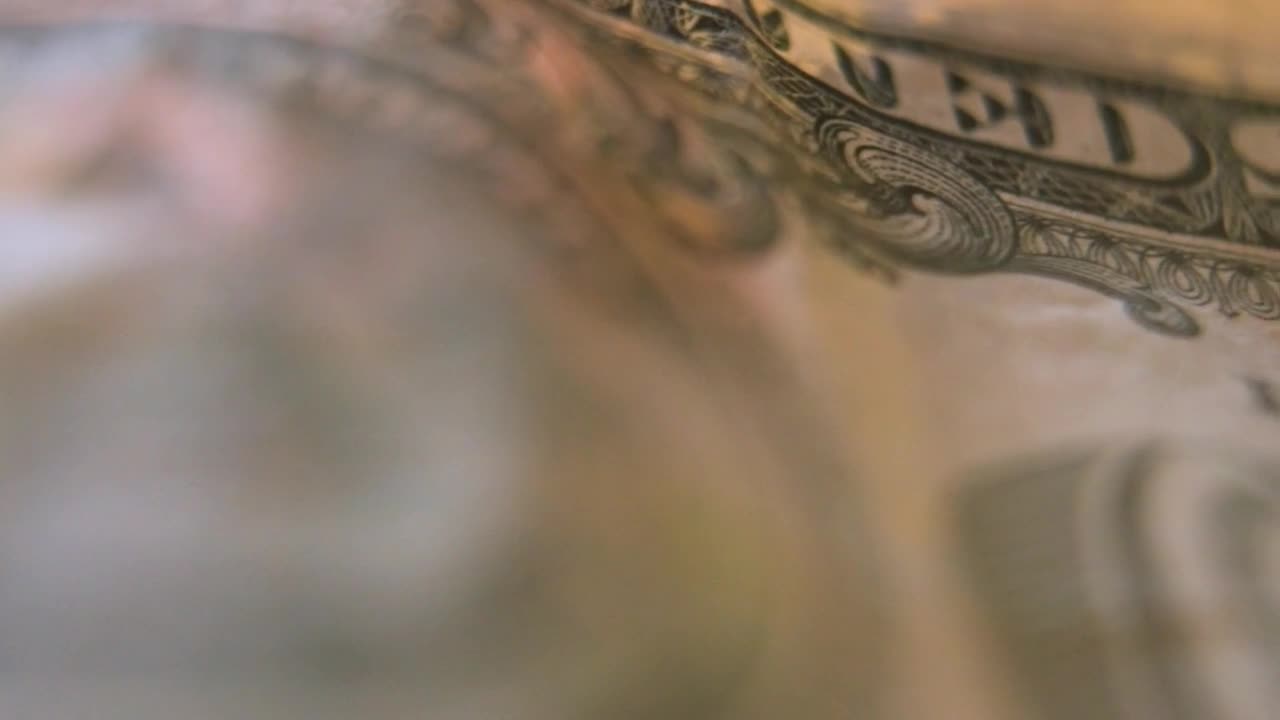 Stock Video One Dollar Bill In Detail Live Wallpaper