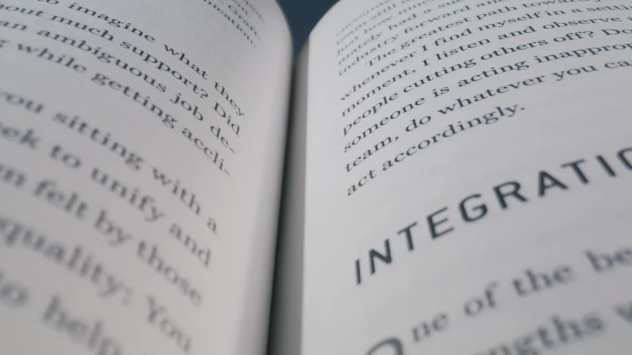 Stock Video Open Book In A Close Up Shot Live Wallpaper