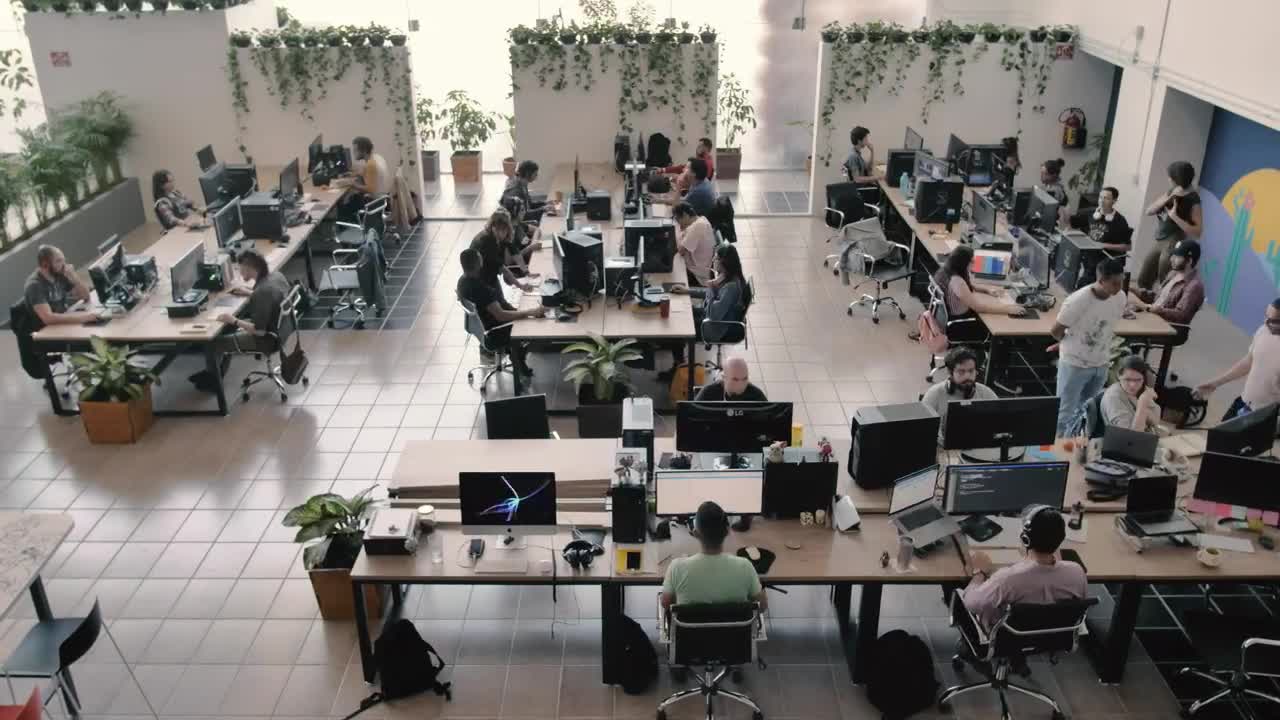 Stock Video Open Office Space Live Wallpaper