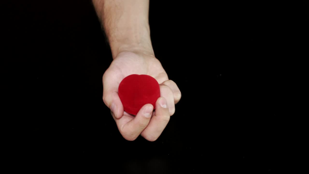 Stock Video Opening A Ring Box Against A Black Background Live Wallpaper