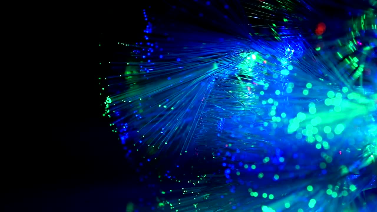 Stock Video Optic Fiber Glowing In Blue Live Wallpaper