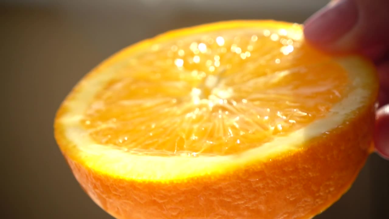 Stock Video Orange Dripping With Water Live Wallpaper