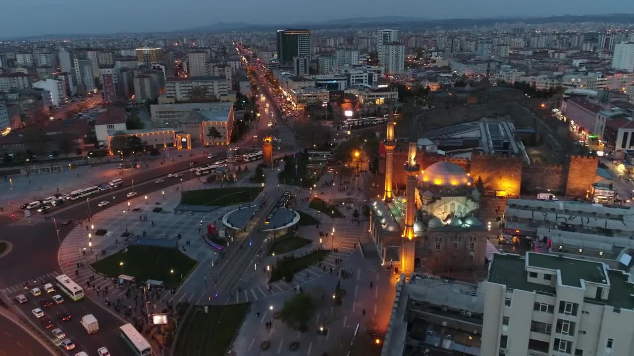 Stock Video Orange Lights Around A Mosque Live Wallpaper