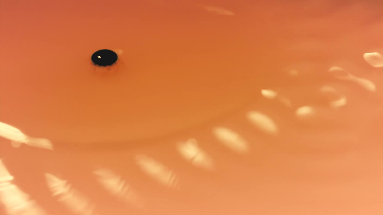 Stock Video Orange Liquid Waving Seen In Detail Live Wallpaper