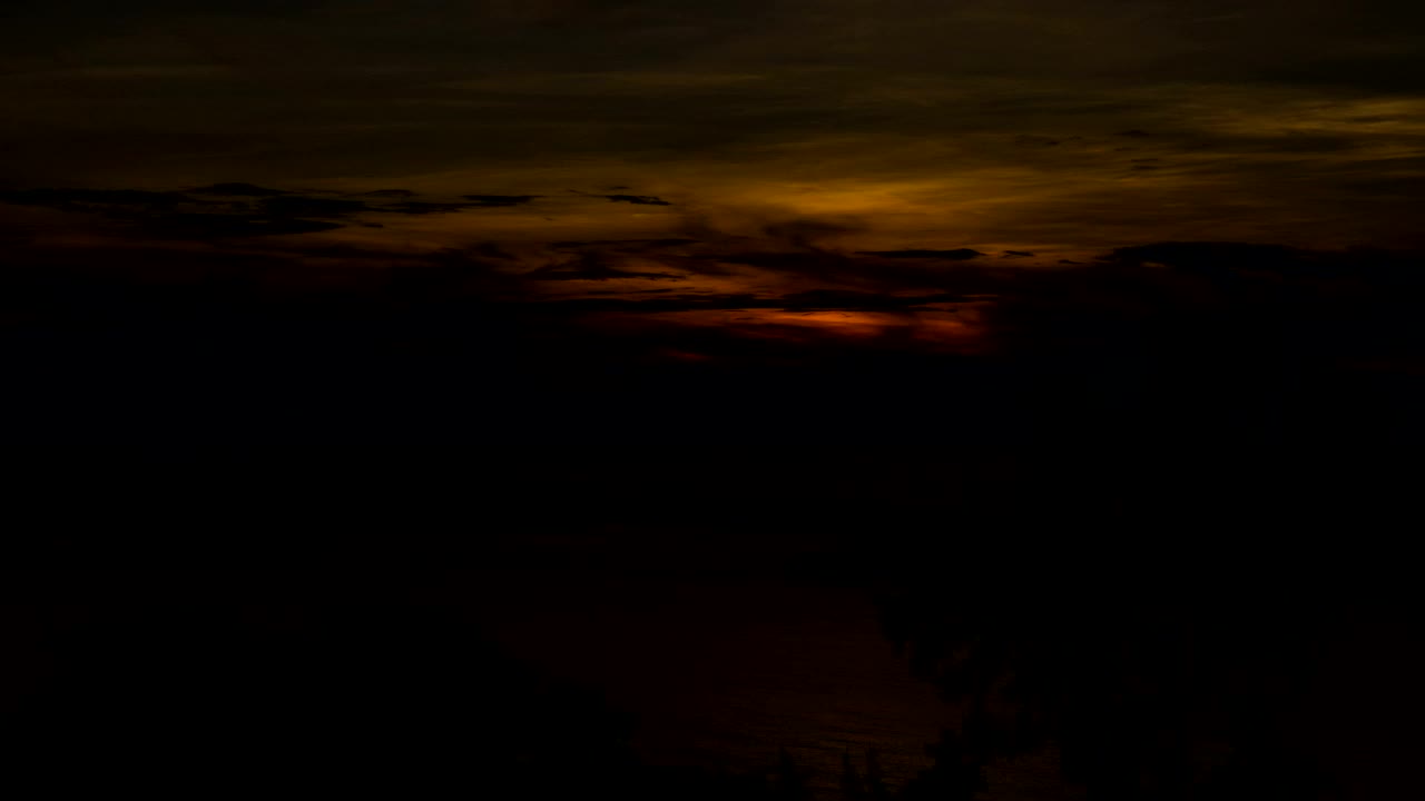 Stock Video Orange Sunrise Over The Water Live Wallpaper