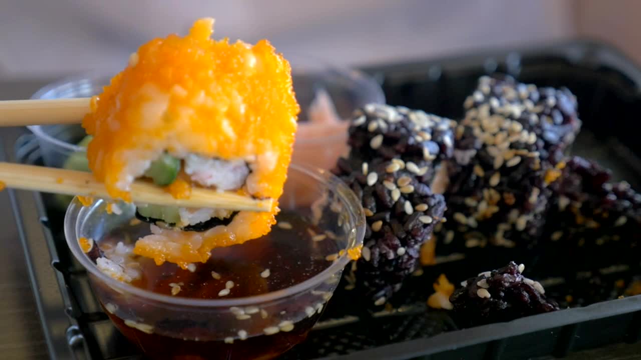 Stock Video Orange Sushi And Wasabi Live Wallpaper