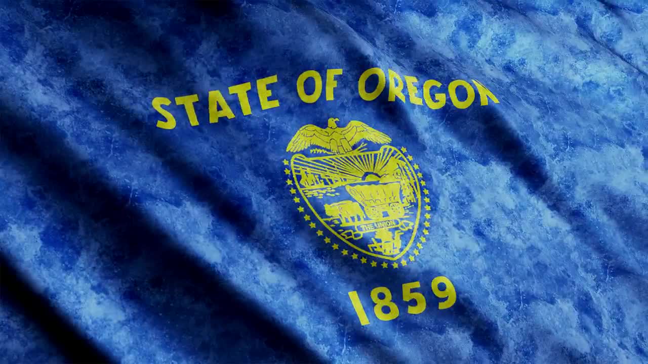 Stock Video Oregon State Flag From Usa Live Wallpaper