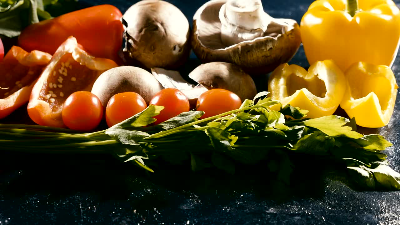 Stock Video Organic Vegetables For Cooking Live Wallpaper