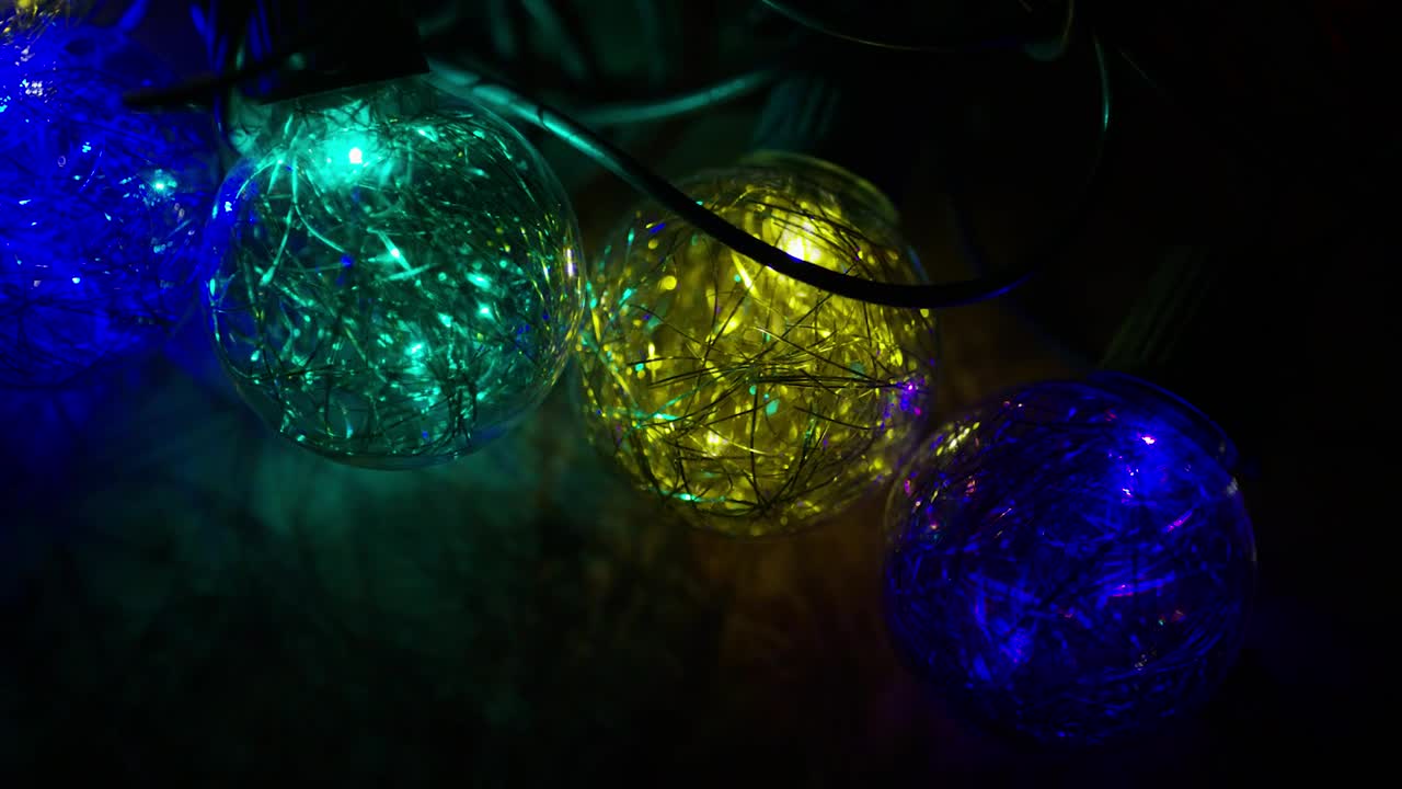 Stock Video Ornamental Christmas Lights Rotating Live Wallpaper