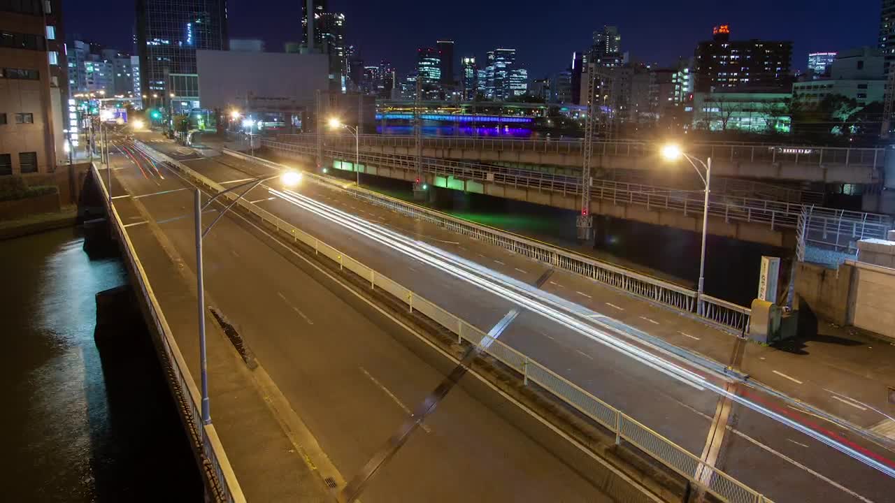 Stock Video Osaka City Highway Fast Traffic Live Wallpaper