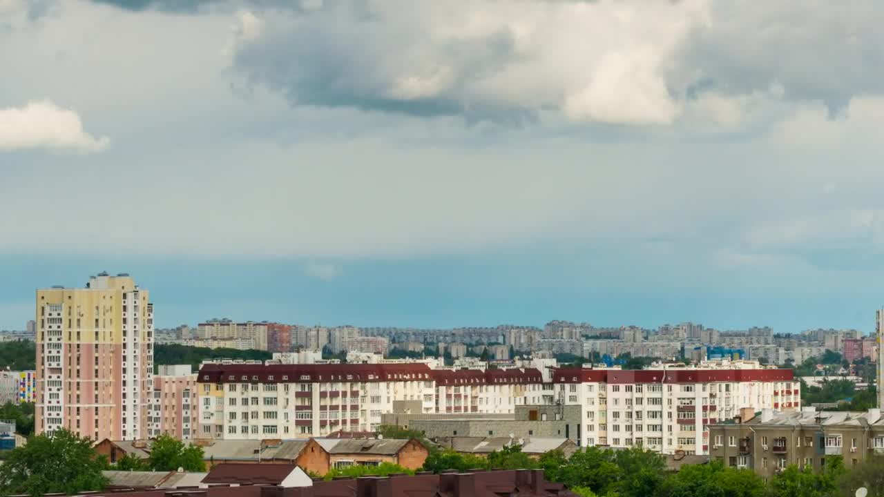 Stock Video Overview Of A City View From A Viewpoint Live Wallpaper