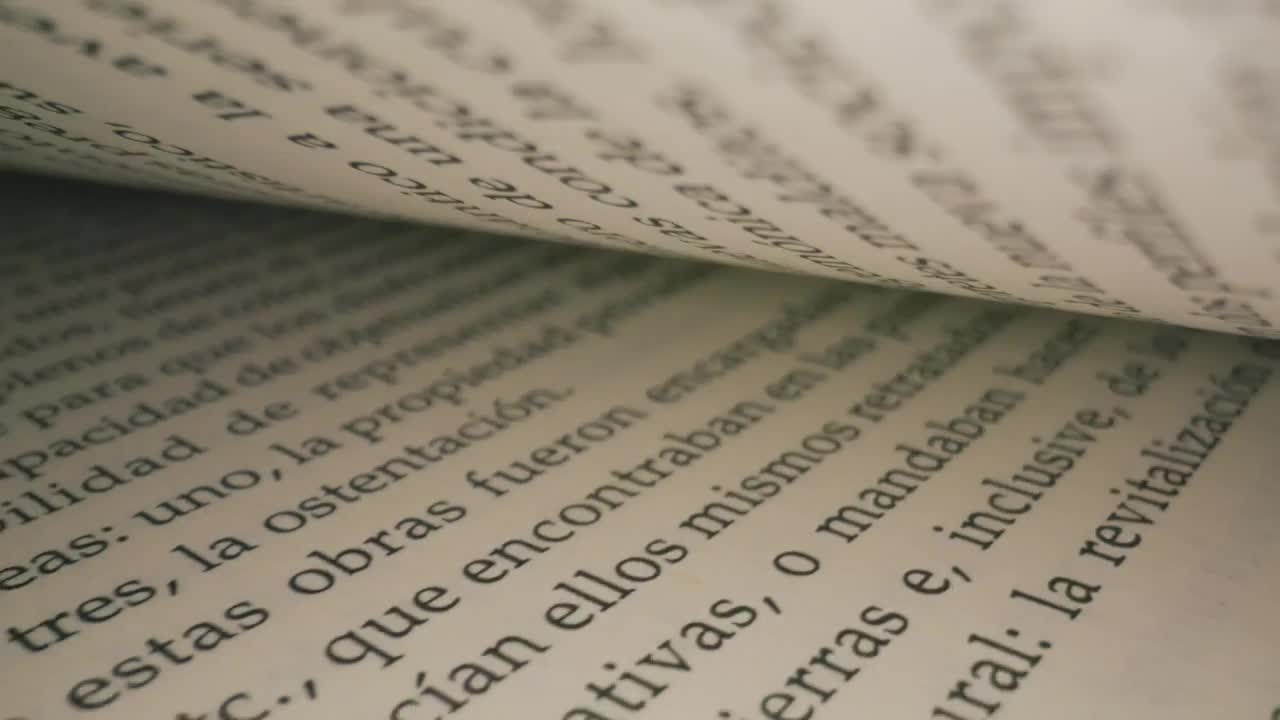 Stock Video Pages Of A Book In Spanish Live Wallpaper