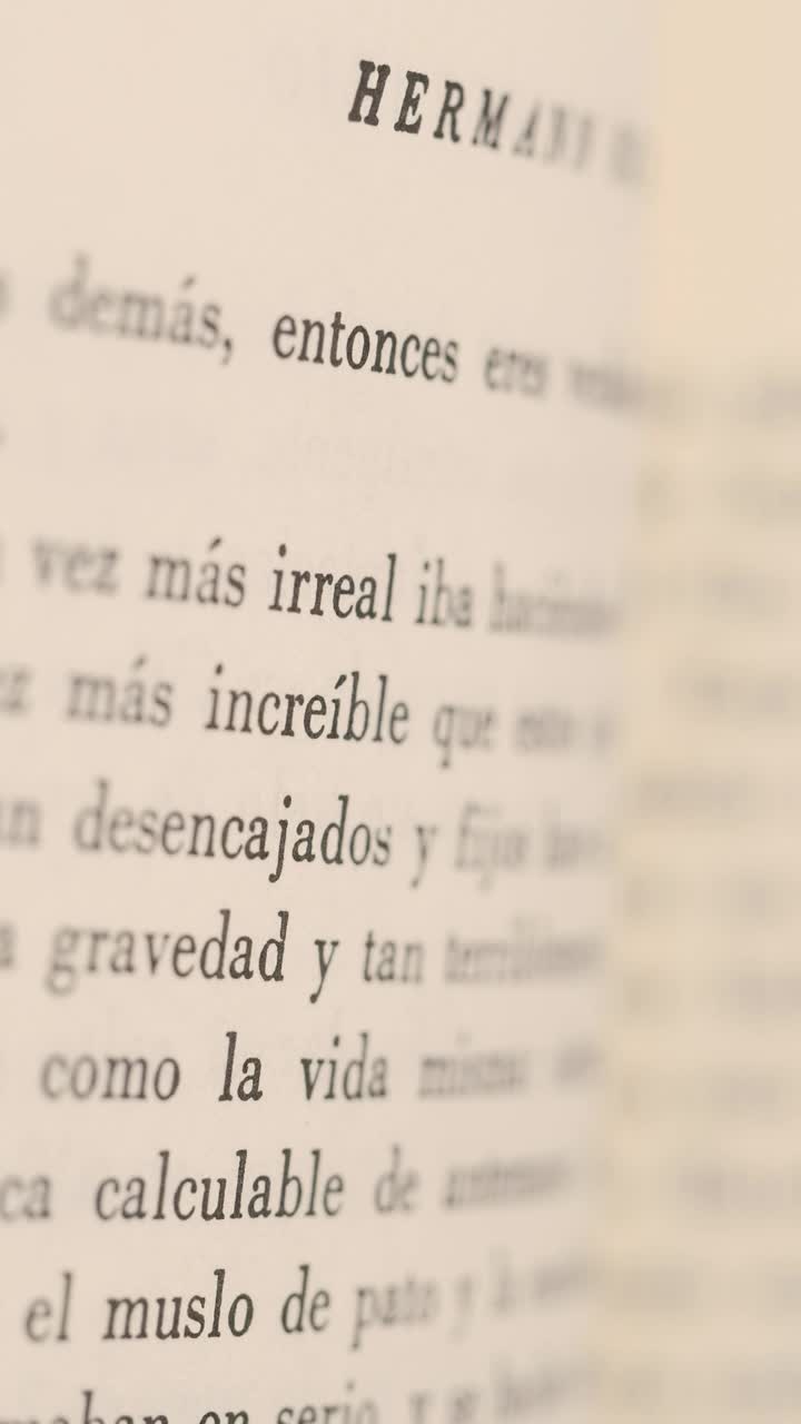Stock Video Pages Of A Book Viewed Up Close While Shifting Focus Live Wallpaper