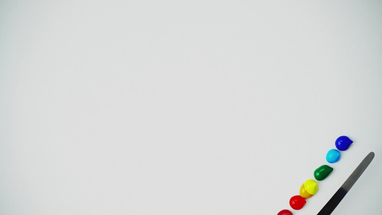 Stock Video Painting A Pride Rainbow With Acrylic Paint Live Wallpaper
