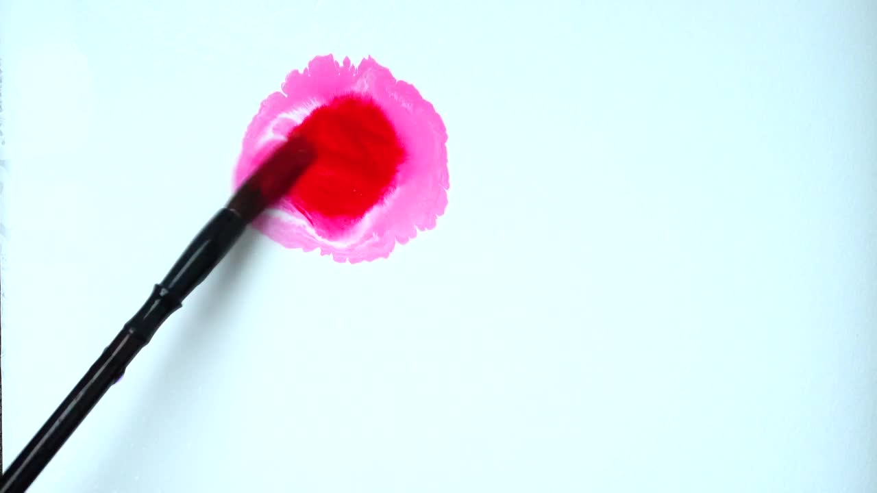 Stock Video Painting With Watercolor With A Brush Live Wallpaper