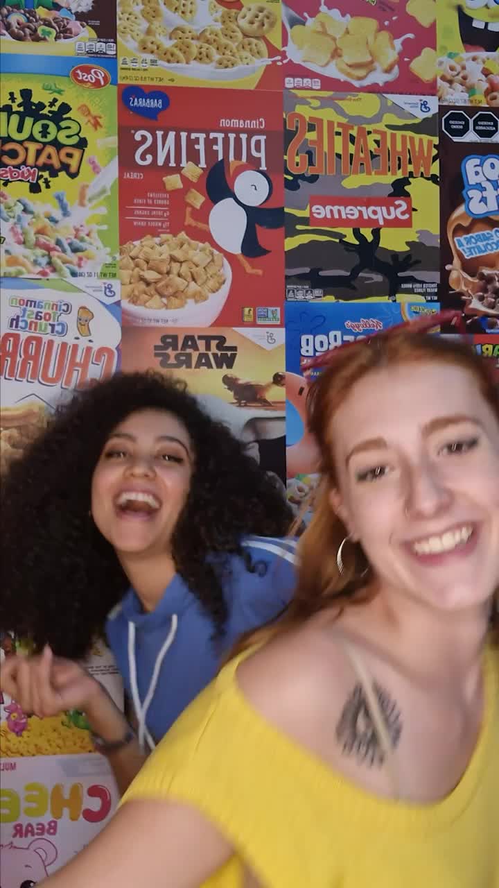 Stock Video Pair Of Influencers Dancing In Front Of The Camera Live Wallpaper