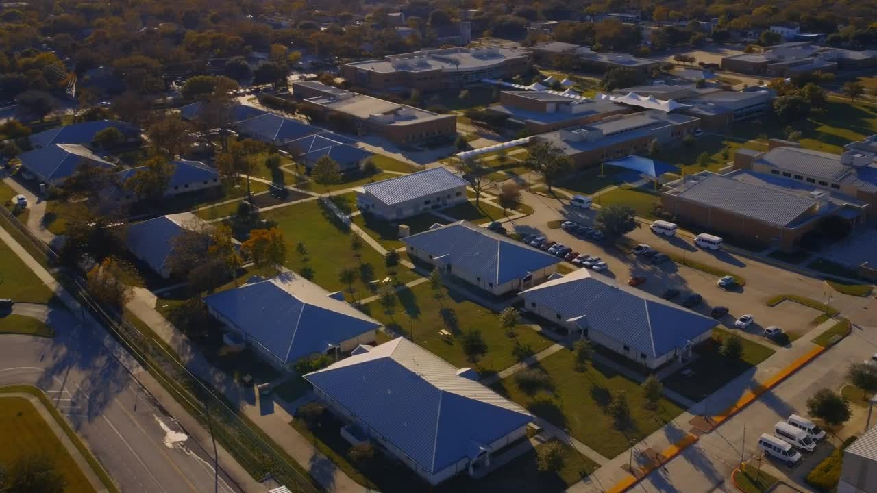 Stock Video Panorama Of A Residential Area Seen From Above Live Wallpaper