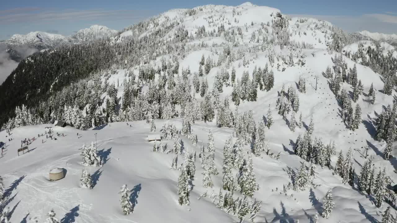 Stock Video Panorama Of A Snowy Hill Live Wallpaper