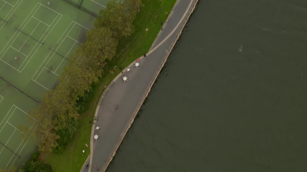 Stock Video Panoramic Aerial View Of New York City Tilt Shot Live Wallpaper