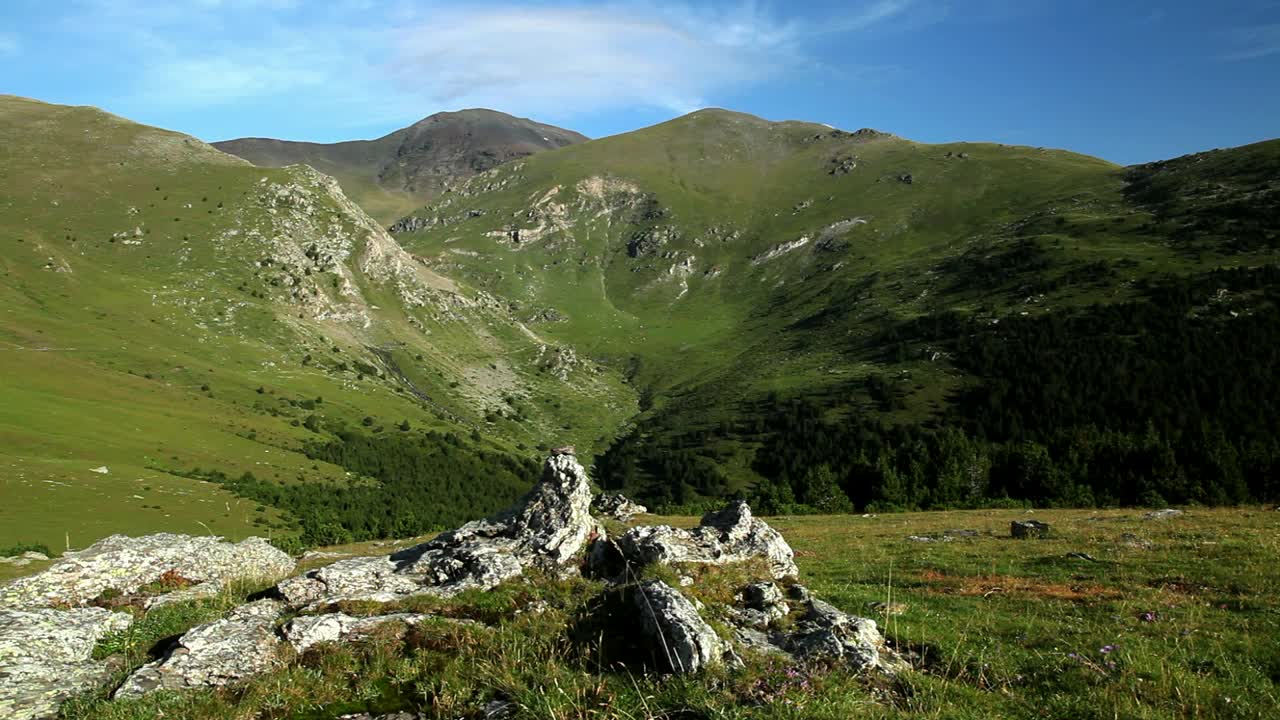 Stock Video Panoramic View Of A Valley In Summer Live Wallpaper