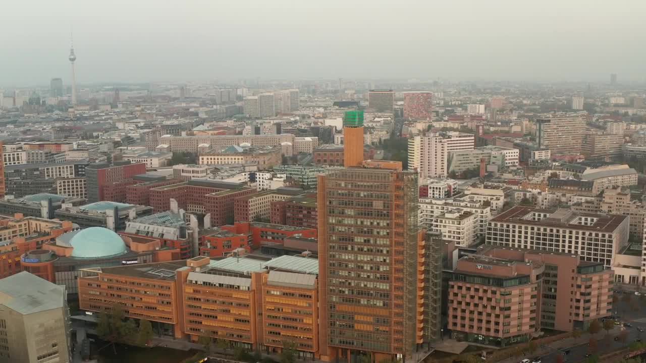 Stock Video Panoramic View Of The European City Of Berlin Live Wallpaper
