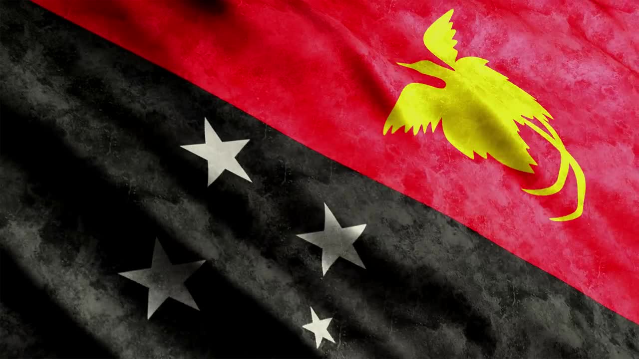 Stock Video Papua New Guinea D Flag Live Wallpaper