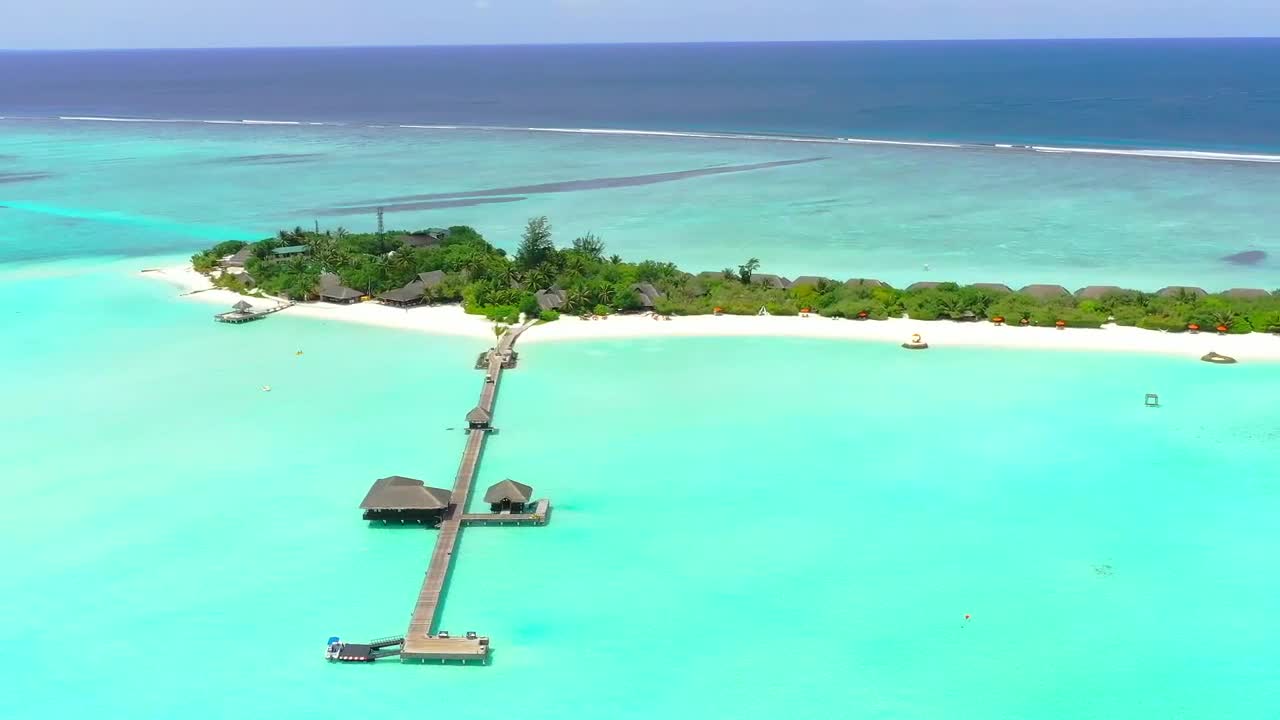 Stock Video Paradise Sea With A Tourist Island Live Wallpaper