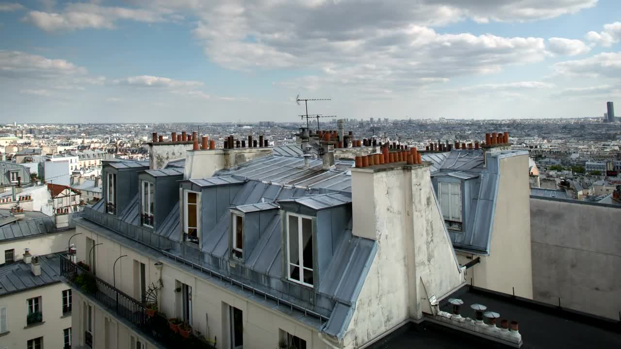 Stock Video Paris Rooftops Live Wallpaper