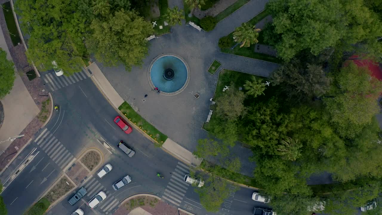 Stock Video Park Inside A Roundabout Top Shot Live Wallpaper