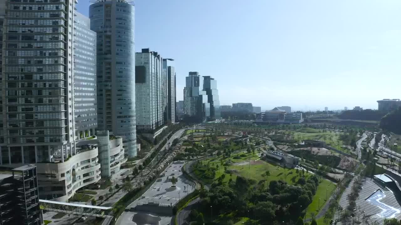 Stock Video Park Near Tall Buildings Live Wallpaper