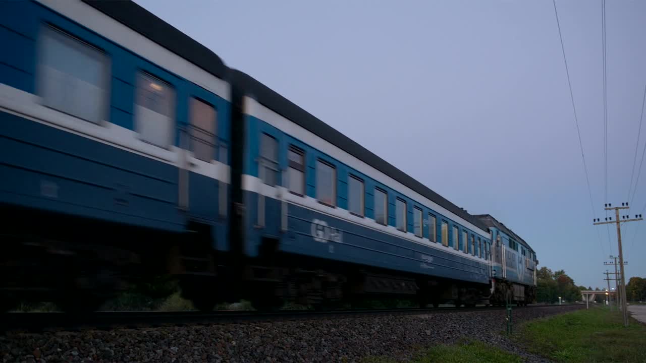 Stock Video Passenger Train Passing By Slowly Live Wallpaper