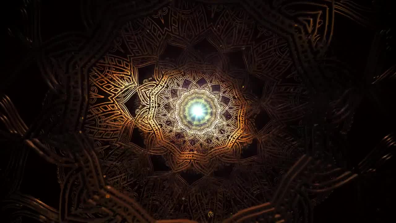 Stock Video Passing Through Elegant D Hindu Style Gold Hoops Live Wallpaper