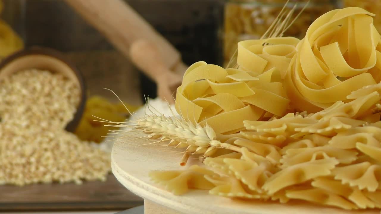 Stock Video Pasta And Wheat Concept Live Wallpaper