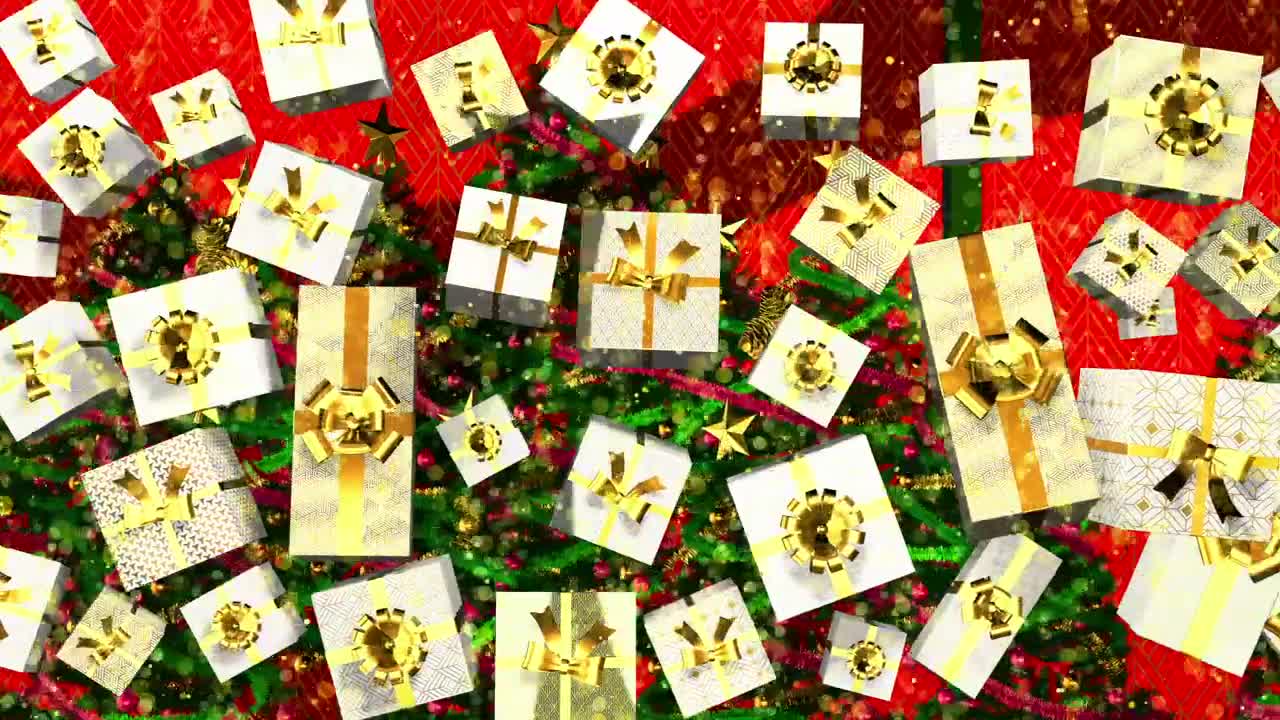Stock Video Path Of Christmas Trees Covered By Gifts In D Live Wallpaper