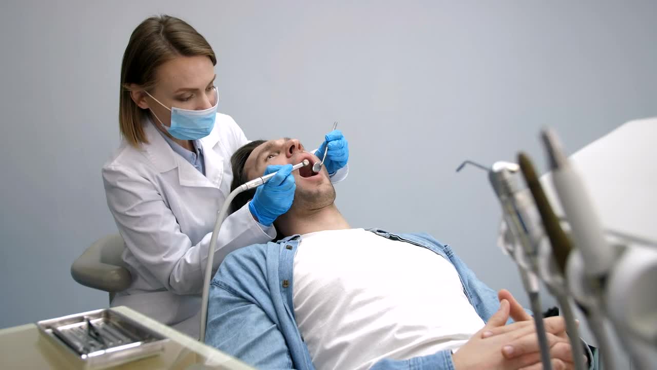 Stock Video Patient Having Their Teeth Cleaned Live Wallpaper