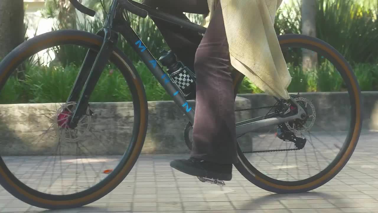 Stock Video Pedaling Of A Girl On A Bicycle In A Park Live Wallpaper