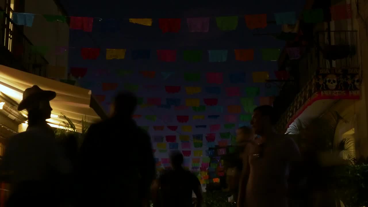 Stock Video Pedestrians Along A Shopping Strip Live Wallpaper