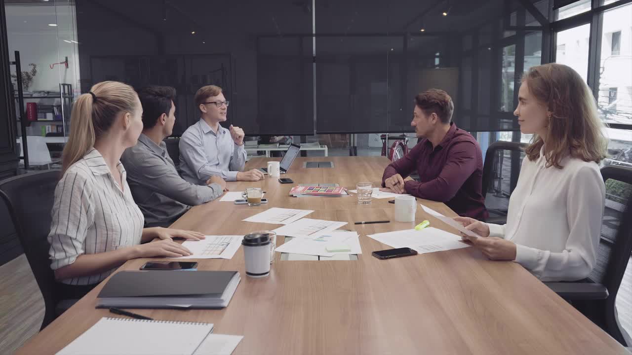 Stock Video People Celebrating At A Business Meeting Live Wallpaper