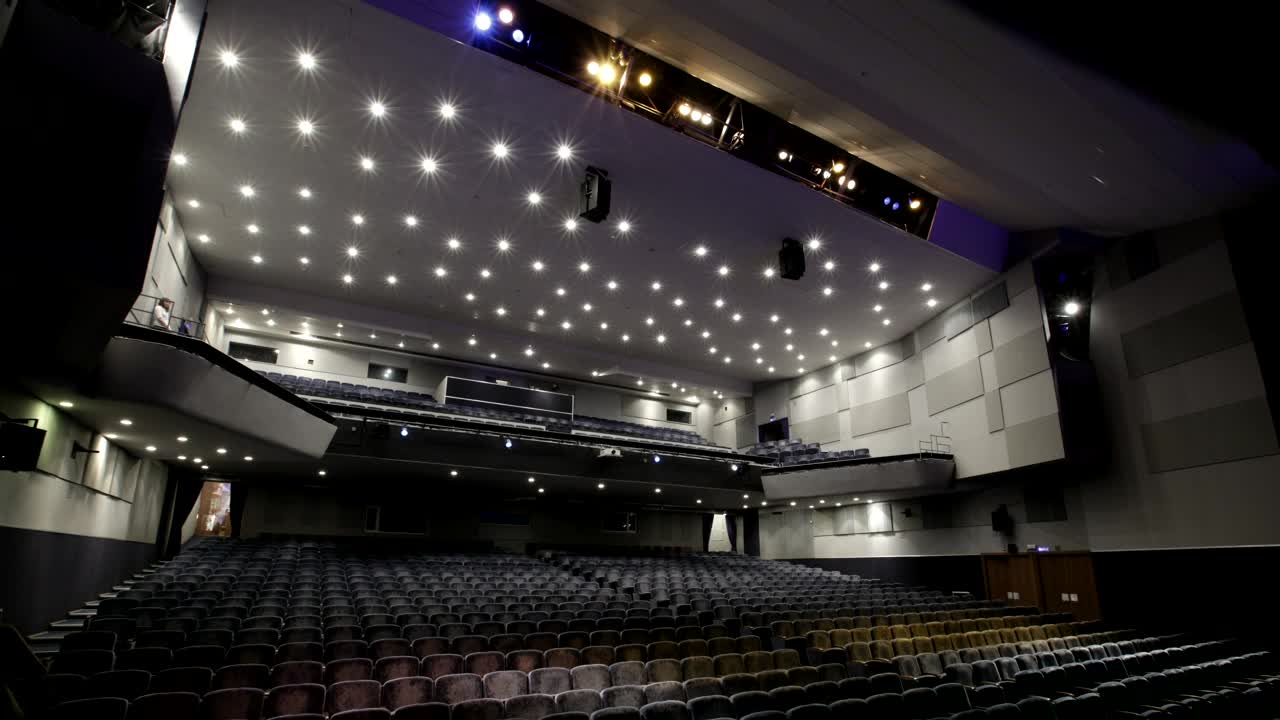 Stock Video People Filling An Empty Theater Live Wallpaper