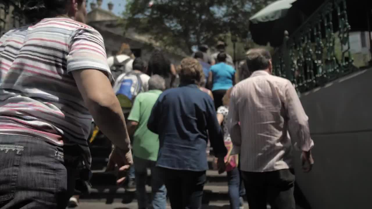 Stock Video People Getting Out Of The Subway Station Live Wallpaper