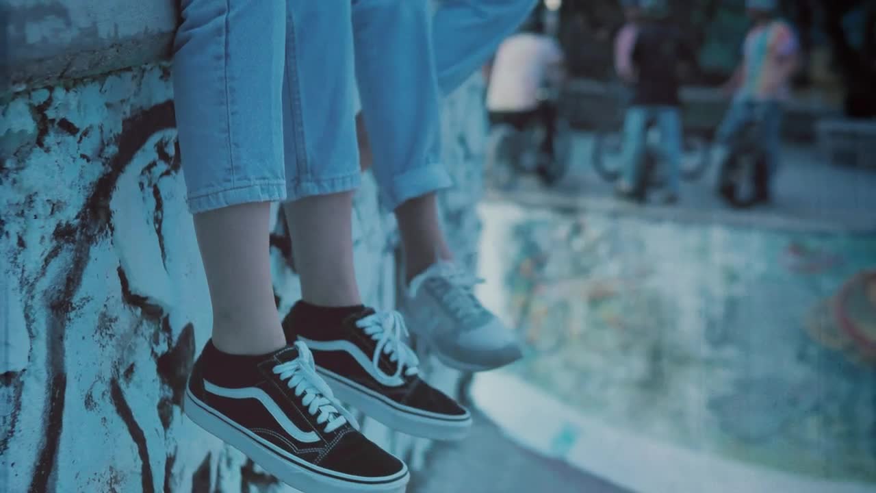 Stock Video People Rocking Their Feet On A Bicycle Ramp Live Wallpaper