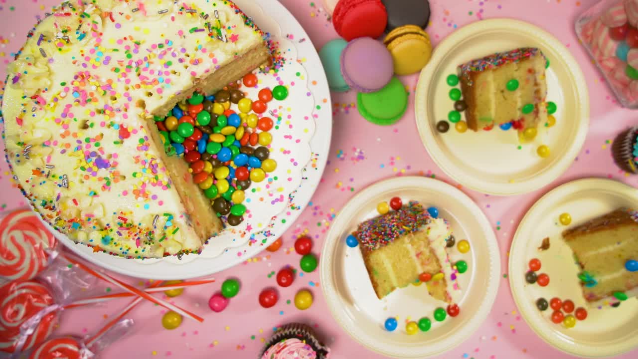 Stock Video People Taking A Cake From The Birthday Table Live Wallpaper