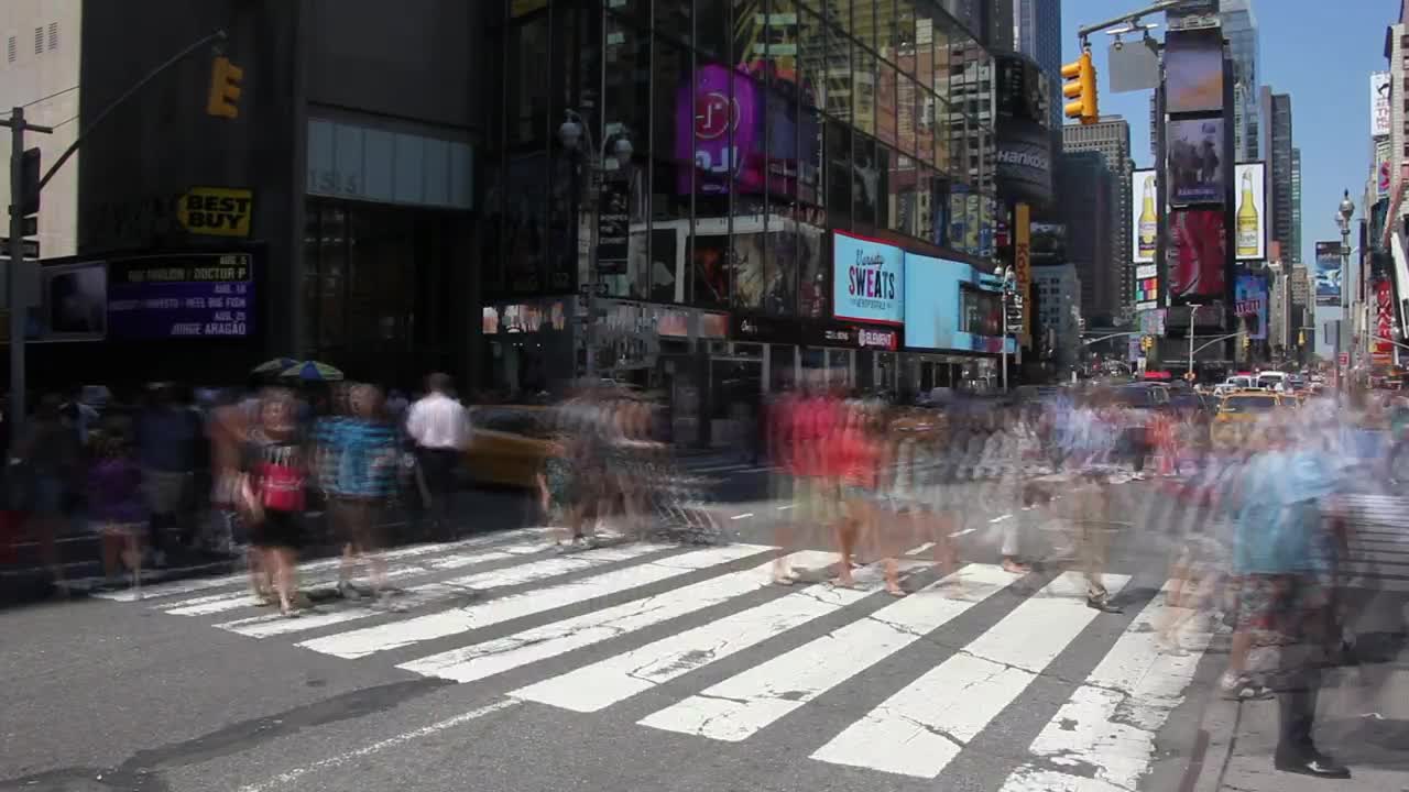 Stock Video People Walking Across The Road Live Wallpaper
