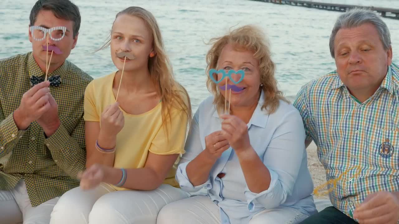 Stock Video People Wearing Novelty Glasses Live Wallpaper