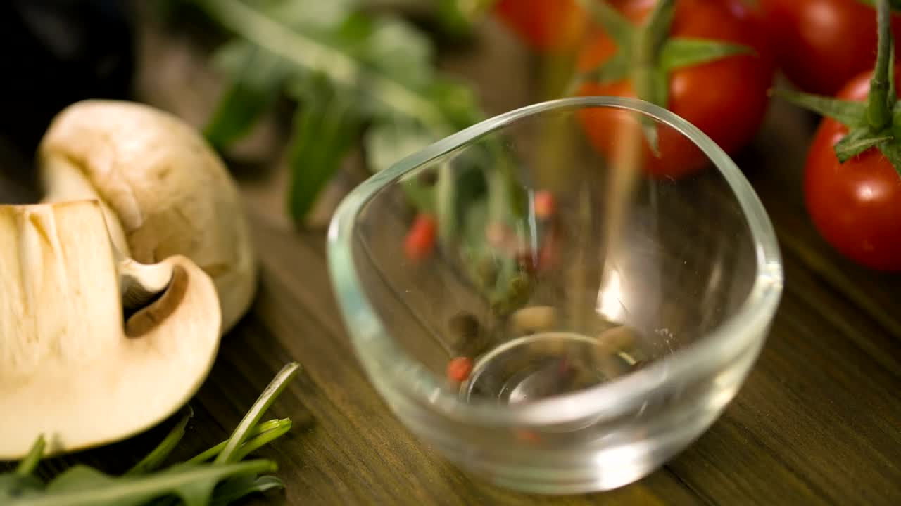 Stock Video Pepper Mix Spices In A Small Bowl Live Wallpaper