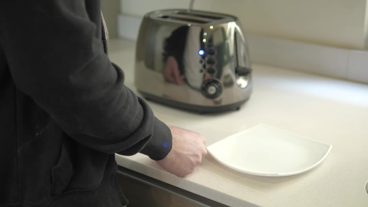 Stock Video Person Making Toast Live Wallpaper